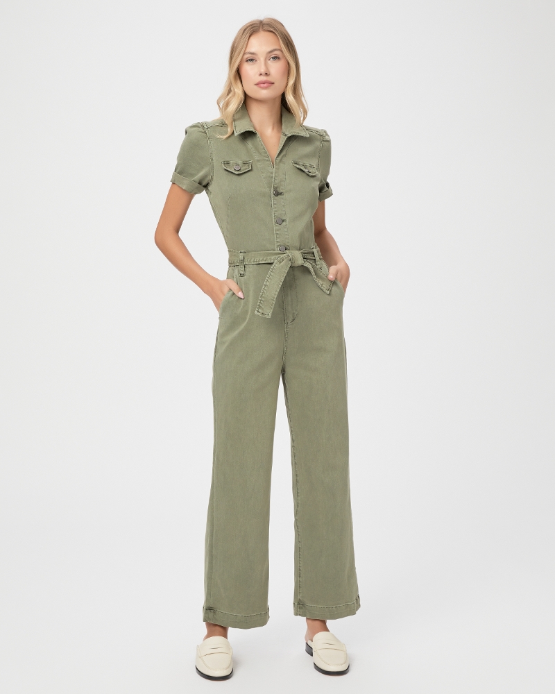 Anessa Shortsleeve Jumpsuit - Vintage Ivy Green